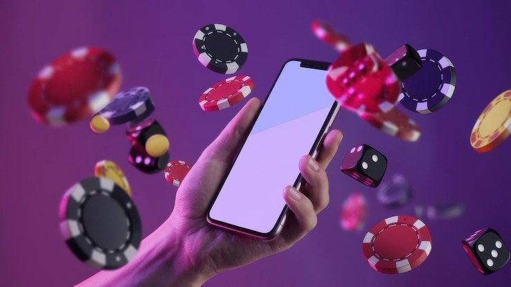 Pengguna memeriksa referral melalui ponsel